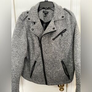 Torrid grey Knit Moto jacket-Size 2- Gray – new with tags